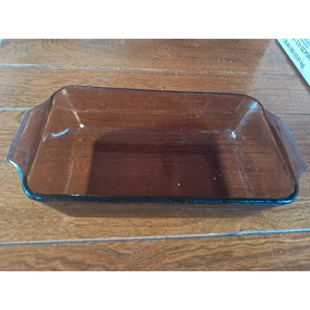 Pyrex 213 Loaf Pan Meatloaf Bread 1.5 Qt Amber Glass for Oven & Microwave